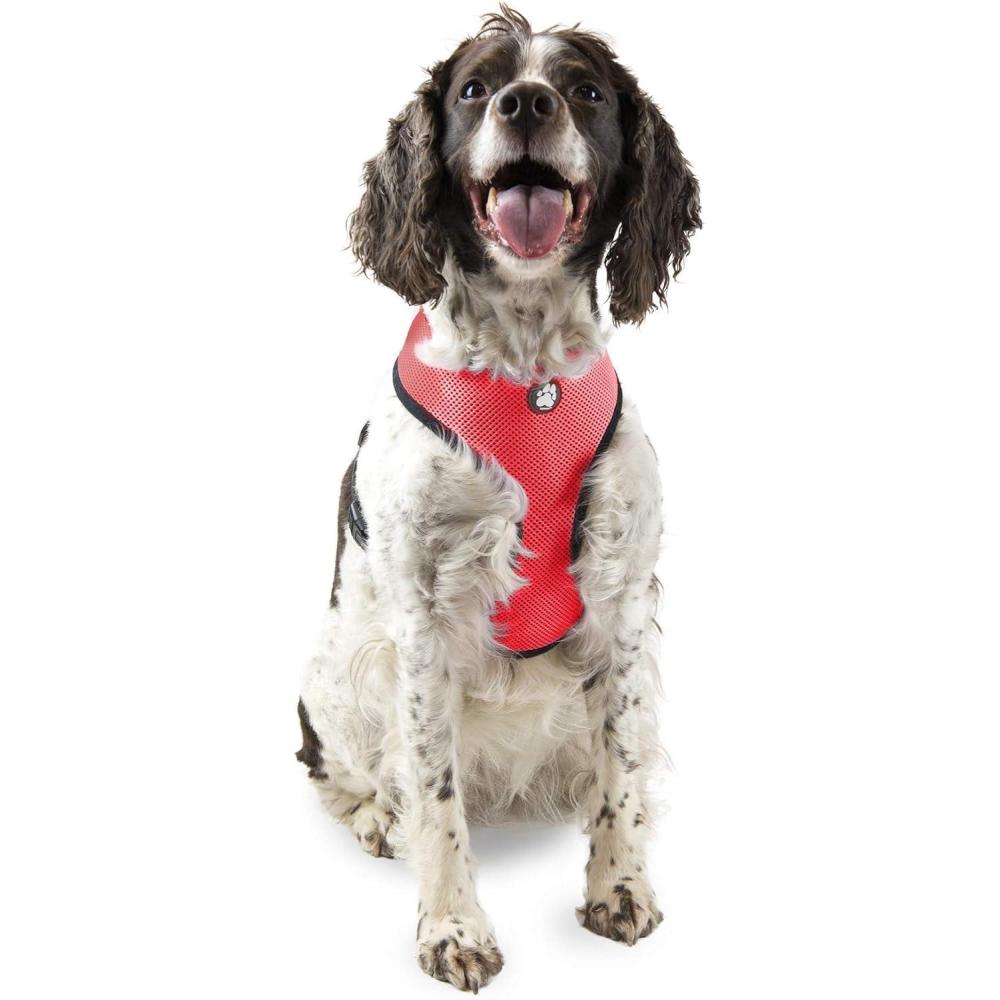 imageFurhaven Adjustable Padded Mesh Dog Harness Red Large
