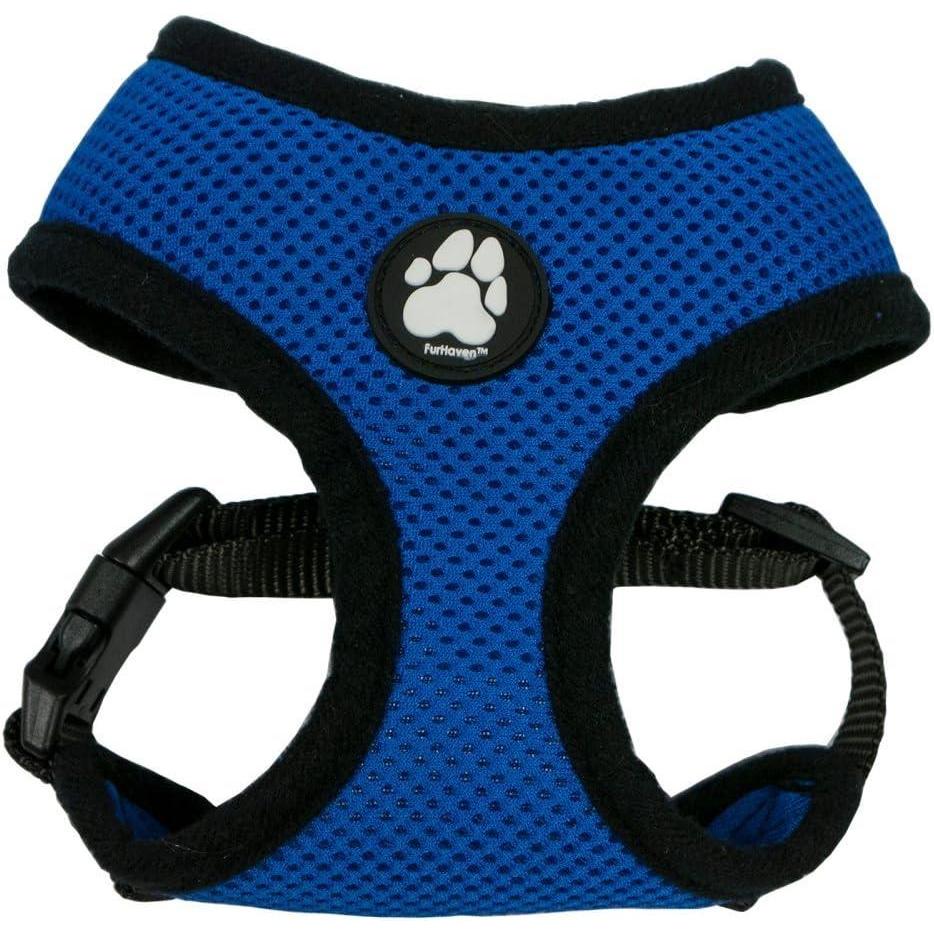 imageFurhaven Adjustable Padded Mesh Dog Harness True Blue Medium