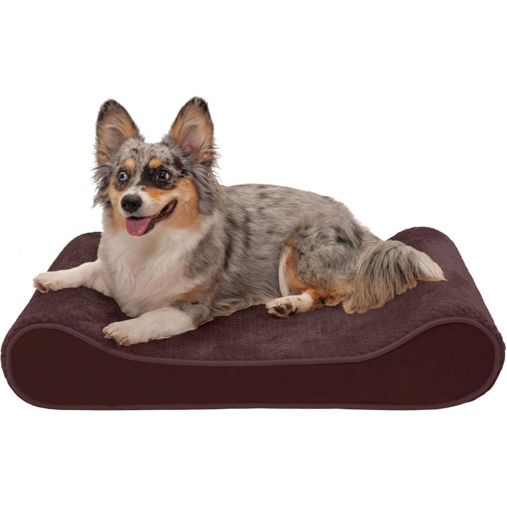 imageFurhaven Cooling Gel Dog Bed for Large Dogs w Removable Washable Cover For Dogs Up to 75 lbs Ultra Plush Faux Fur ampamp Suede Luxe Lounger Contour Mattress Chocolate JumboXLEspresso
