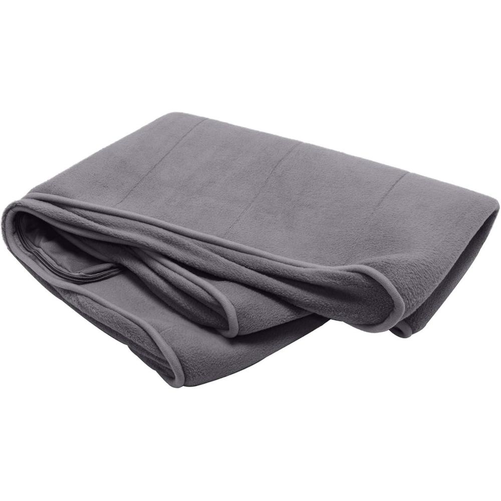 imageFurhaven Dog Bed Liner WaterResistant Contour Luxe Lounger Foam Mattress Protector Cover  White Jumbo XLargeMicrovelvet Gray