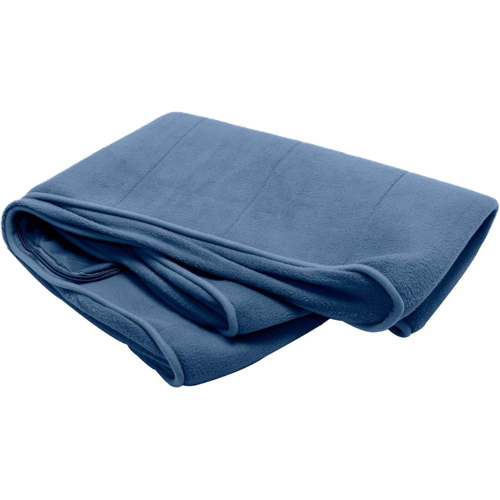 imageFurhaven Dog Bed Liner WaterResistant Contour Luxe Lounger Foam Mattress Protector Cover  White Jumbo XLargeMicrovelvet Stellar Blue