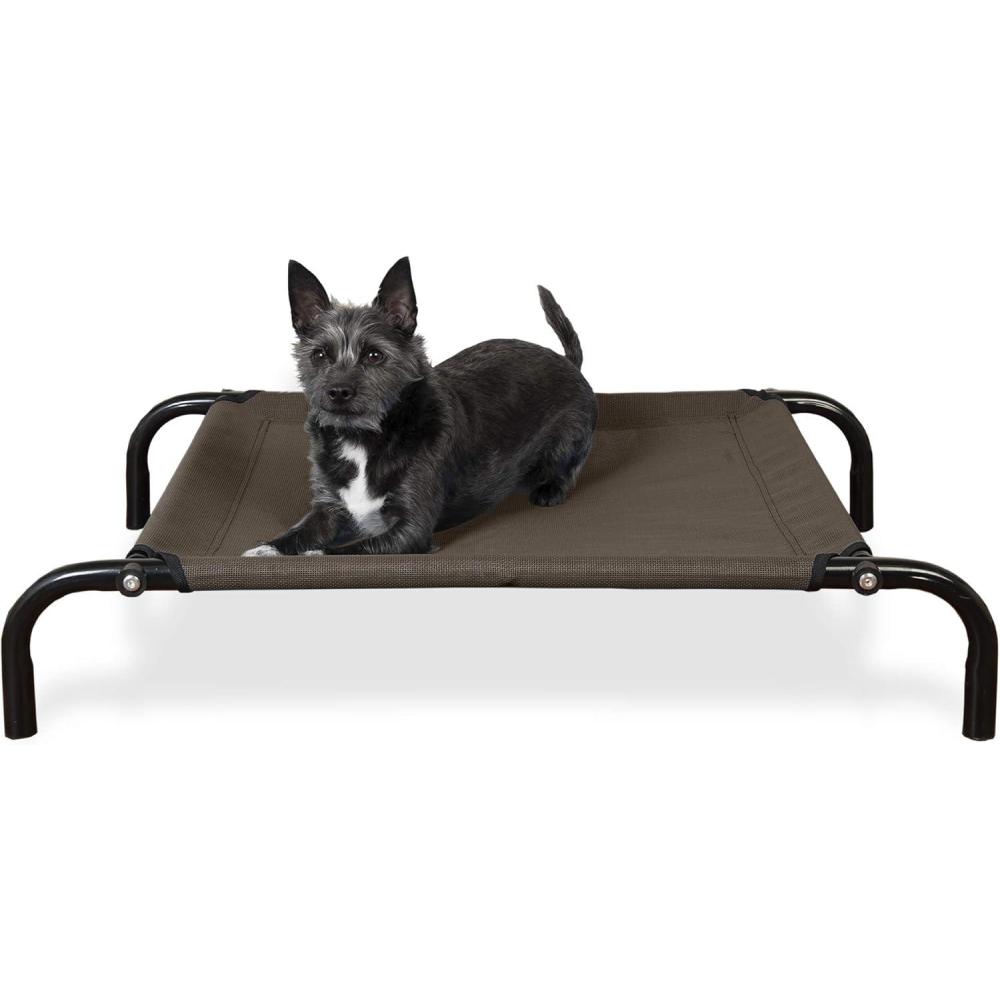 imageFurhaven Elevated Dog Bed for MediumSmall Dogs Perfect for Indoor ampamp Outdoor Use w High Airflow Cooling  Reinforced Cot Bed  Espresso MediumCot Bed Espresso