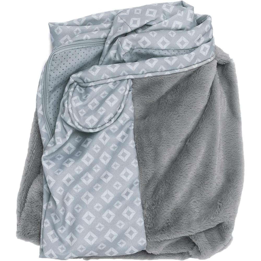 imageFurhaven Replacement Dog Bed Cover Plush ampamp Diamond Print Nest Top SofaStyle Machine Washable Gray Jumbo XLarge