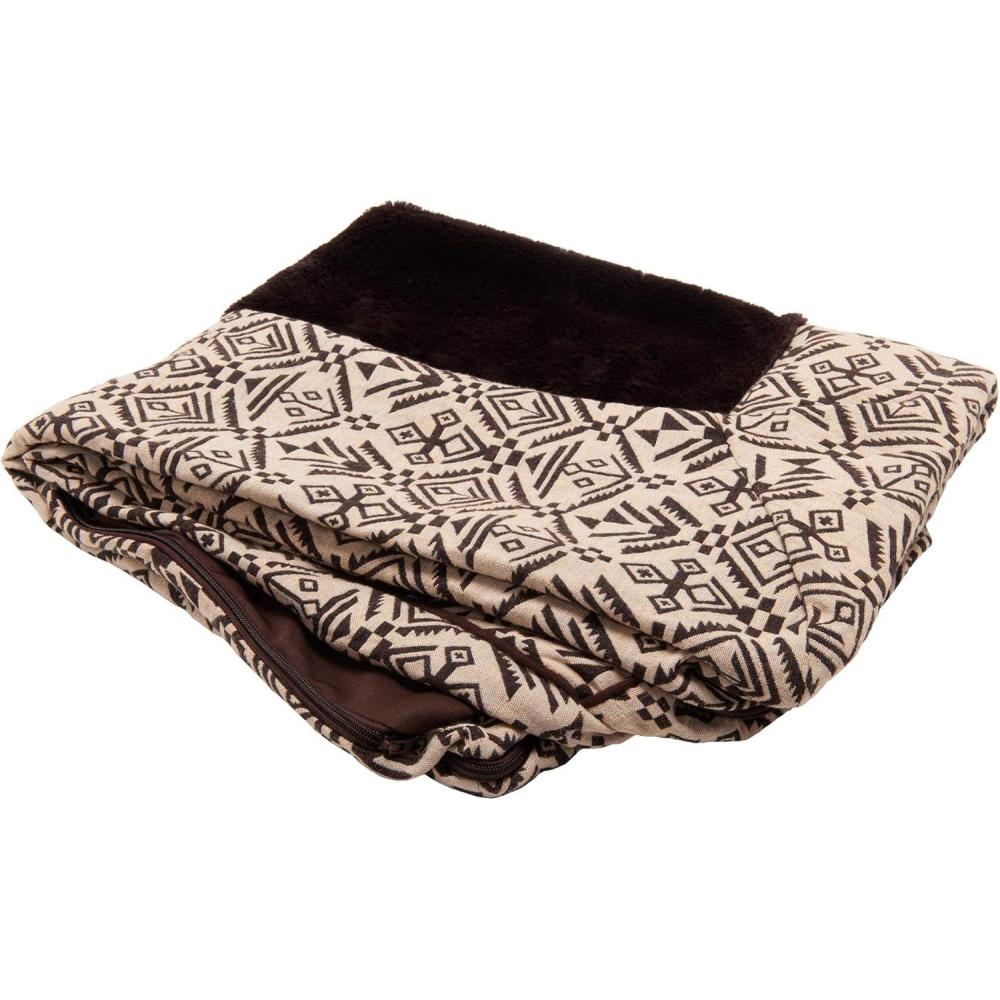 imageFurhaven Replacement Dog Bed Cover Plush ampamp Southwest Kilim Dcor SofaStyle Machine Washable  Desert Brown Jumbo Plus XXLargePlush  Southwest Kilim Decor Desert Brown
