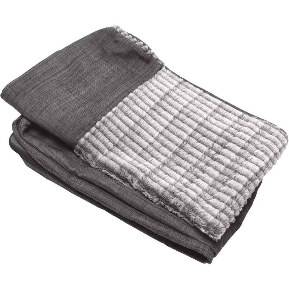 imageFurhaven Replacement Dog Bed Cover Sherpa ampamp Chenille SofaStyle Machine Washable Coffee MediumCharcoal