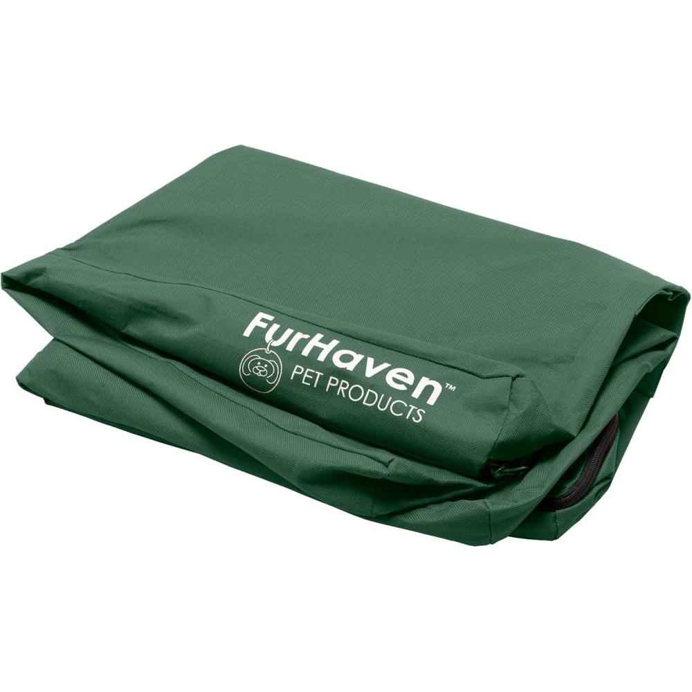 imageFurhaven Replacement Dog Bed Cover WaterResistant IndoorOutdoor Logo Print Oxford Polycanvas Mattress Washable  Chestnut Jumbo XLargeForest