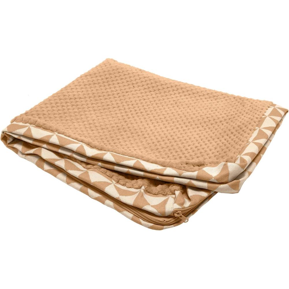imageFurhaven Replacement Dog Bed Cover WaterResistant IndoorOutdoor Logo Print Oxford Polycanvas Mattress Washable  Deep Lagoon Jumbo XLargePlush  Kilim Pyramid Latte