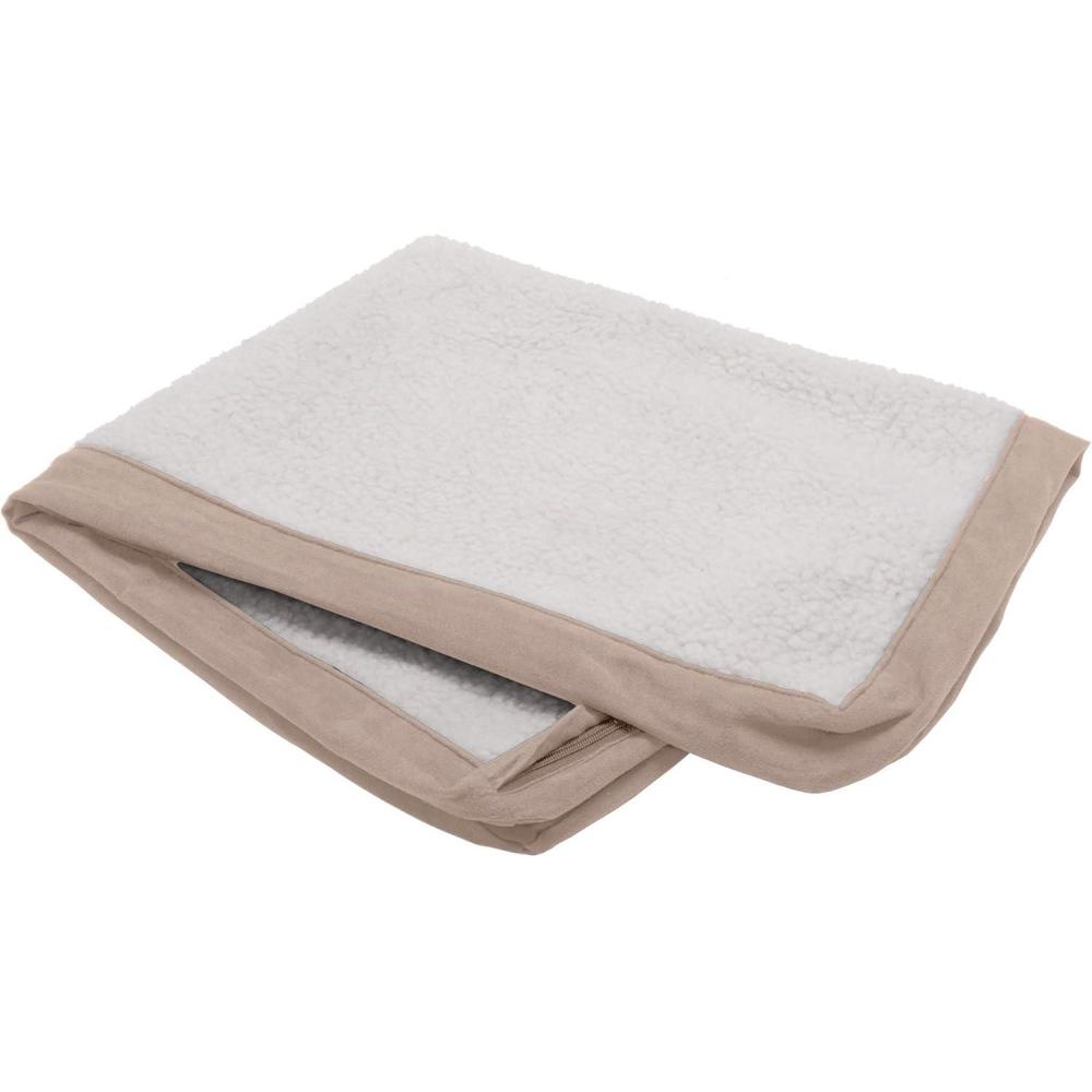 imageFurhaven Replacement Dog Bed Cover WaterResistant IndoorOutdoor Logo Print Oxford Polycanvas Mattress Washable Deep Lagoon Jumbo XLargeSherpa Suede Clay