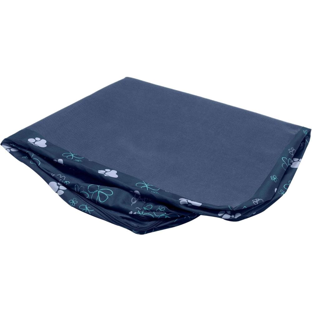 imageFurhaven Replacement Dog Bed Cover WaterResistant IndoorOutdoor Logo Print Oxford Polycanvas Mattress Washable Deep Lagoon Jumbo XLargeWaterResistant Garden Print Lapis Blue