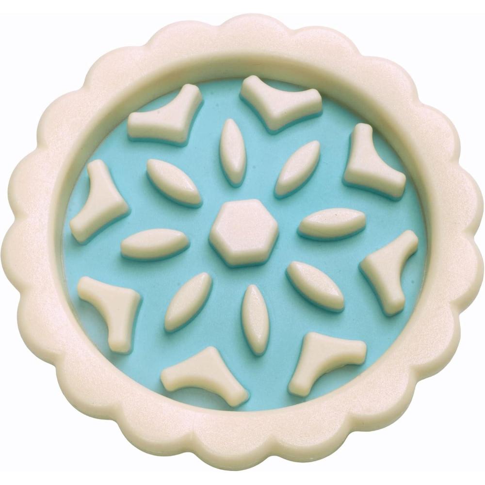 imageFurhaven Slow Feeder Fillable Dog Toy for Wet ampamp Frozen Foods Washable ampamp Fridge Friendly  Paws n Play Pie Boredom Buster  WhiteBlue One SizePaws n Play Pie  WhiteBlue