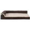 (Two-Tone Faux Fur & Suede) Espresso