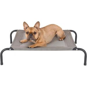 FurHaven Elevated Pet Cots – Cooling & Breathable Nylon Mesh Hammock for Small Dogs & Cats/Easy-to-Assemble/Durable and Reinforced/Perfect for Rest & Relaxation Outdoors – Graphite Gray, Small(Graphite Gray)
