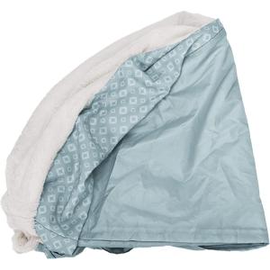 FurHaven Replacement Dog Bed Cover, Long Faux Fur for Calming Cuddlers, Machine Washable, Customizable Filling, Jumbo XL, Gray(Plush & Diamond Print (Aqua))
