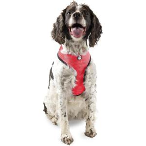 Furhaven Adjustable Padded Mesh Dog Harness – Red, Large