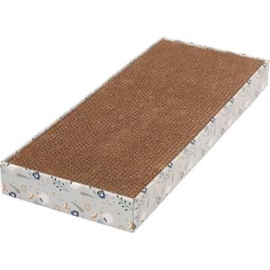 Furhaven Cardboard Cat House w/ Catnip for Indoor Cats, Ft. Scratching Pad & Hanging Toys – Decorated Gingerbread House Holiday Cat Scratcher Hideout – Christmas Print, One Size(Holiday Scratcher – Hanukkah)