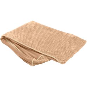 Furhaven Dog Bed Liner Water-Resistant Contour Luxe Lounger Foam Mattress Protector Cover – White, Jumbo (X-Large)(Minky Plush & Velvet (Camel))