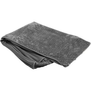 Furhaven Dog Bed Liner Water-Resistant Contour Luxe Lounger Foam Mattress Protector Cover – White, Jumbo (X-Large)(Minky Plush & Velvet (Gray))