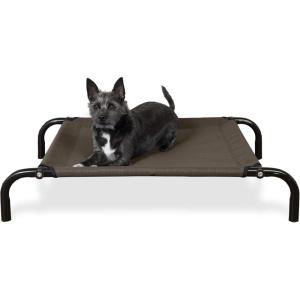Furhaven Elevated Dog Bed for Medium/Small Dogs, Perfect for Indoor & Outdoor Use w/ High Airflow Cooling – Reinforced Cot Bed – Espresso, Medium(Cot Bed (Espresso))