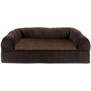 Furhaven Orthopedic Dog Bed for Large/Medium Dogs w/ Removable Bolsters & Washable Cover, For Dogs Up to 55 lbs – Plush & Suede Sofa – Gray, Large(Espresso)