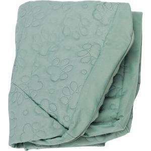 Furhaven Pillow Dog Bed for Large/Medium Dogs w/ Removable Bolsters & Washable Cover – Plush & Velvet L Shaped Chaise – Platinum Gray, Large((Quilted Paw) Iceberg Green)