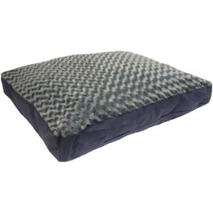 Furhaven Pillow Dog Bed for Medium/Small Dogs w/ Removable Washable Cover – Ultra Plush Faux Fur & Suede Mattress – Cream, Medium(Plush Gray)