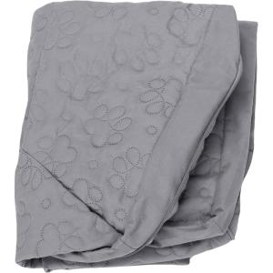 Furhaven Replacement Dog Bed Cover Pinsonic Quilted Paw L Shaped Chaise, Machine Washable – Titanium, Jumbo (X-Large)((Quilted Paw) Titanium)