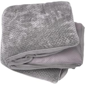 Furhaven Replacement Dog Bed Cover Sherpa & Chenille Sofa-Style, Machine Washable – Coffee, Medium(Pillow Top – Minky Plush & Suede (Titanium Gray))
