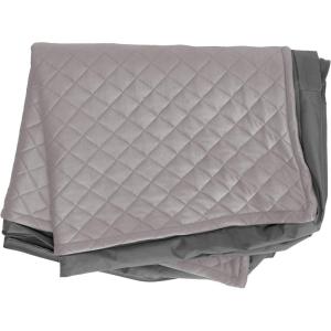 Furhaven Replacement Dog Bed Cover Water-Resistant Indoor/Outdoor Logo Print Oxford Polycanvas Mattress, Washable – Deep Lagoon, Jumbo (X-Large)(Convertible Quilt Top (Gray))