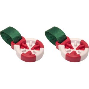 Furhaven Slow Feeder Fillable Dog Toy for Wet & Frozen Foods, Washable & Fridge Friendly w/ Durable Webbing for Toss & Fetch – Winter Wonder Mint Feeding Puck – Peppermint, One Size(Pack of 2)
