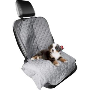 Furhaven Universal Water-Resistant Quilted Single Car Seat Protector – Gray, One Size