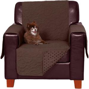 Furhaven Waterproof & Non-Slip XL Sofa/Couch Cover Protector for Dogs, Cats, & Children – Quilted Paw Print Living Room Furniture Cover – Gray, X-Large Sofa(Espresso)