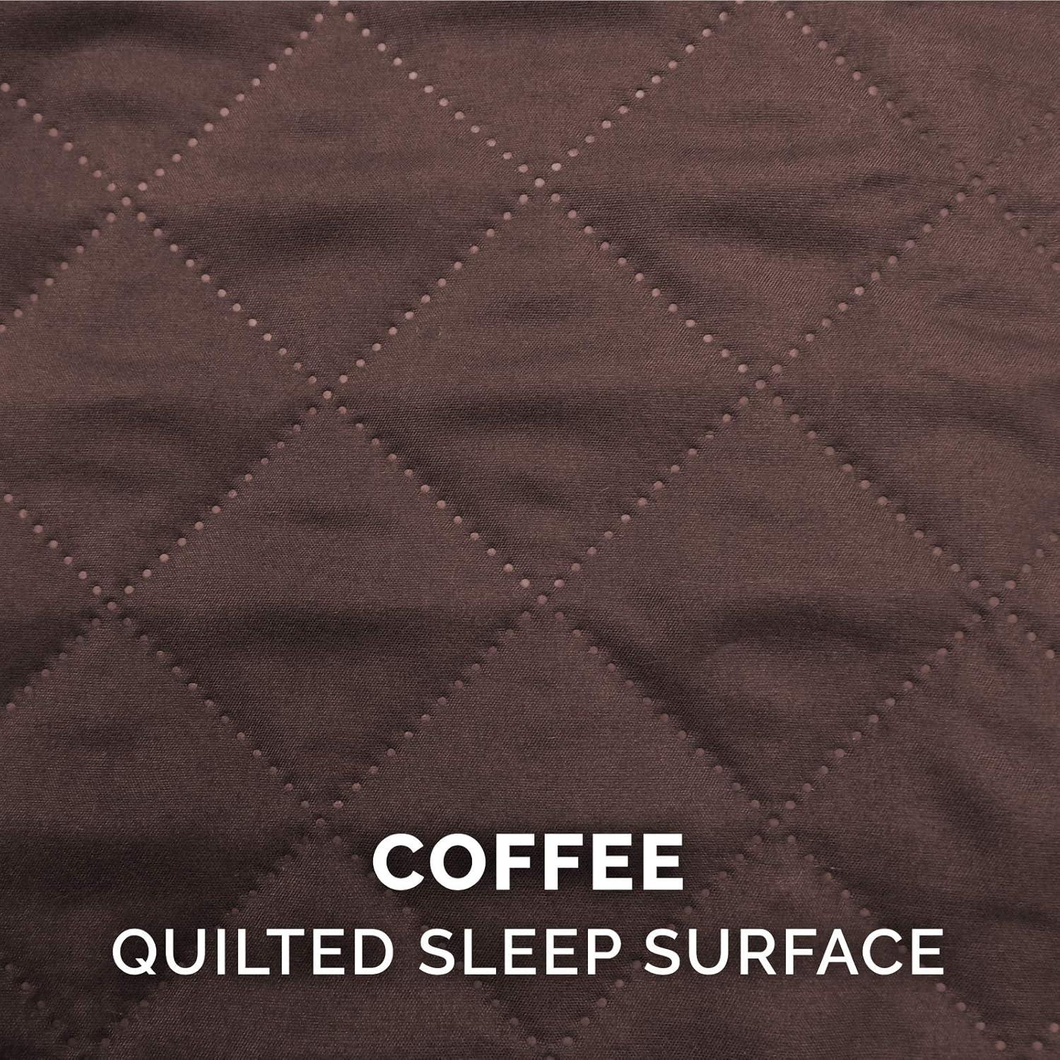 imageFurhaven Memory Foam Dog Bed for Large Dogs w Removable Bolsters ampamp Washable Cover For Dogs Up to 125 lbs Plush ampamp Suede Sofa Gray Jumbo PlusXXLQuilted Coffee