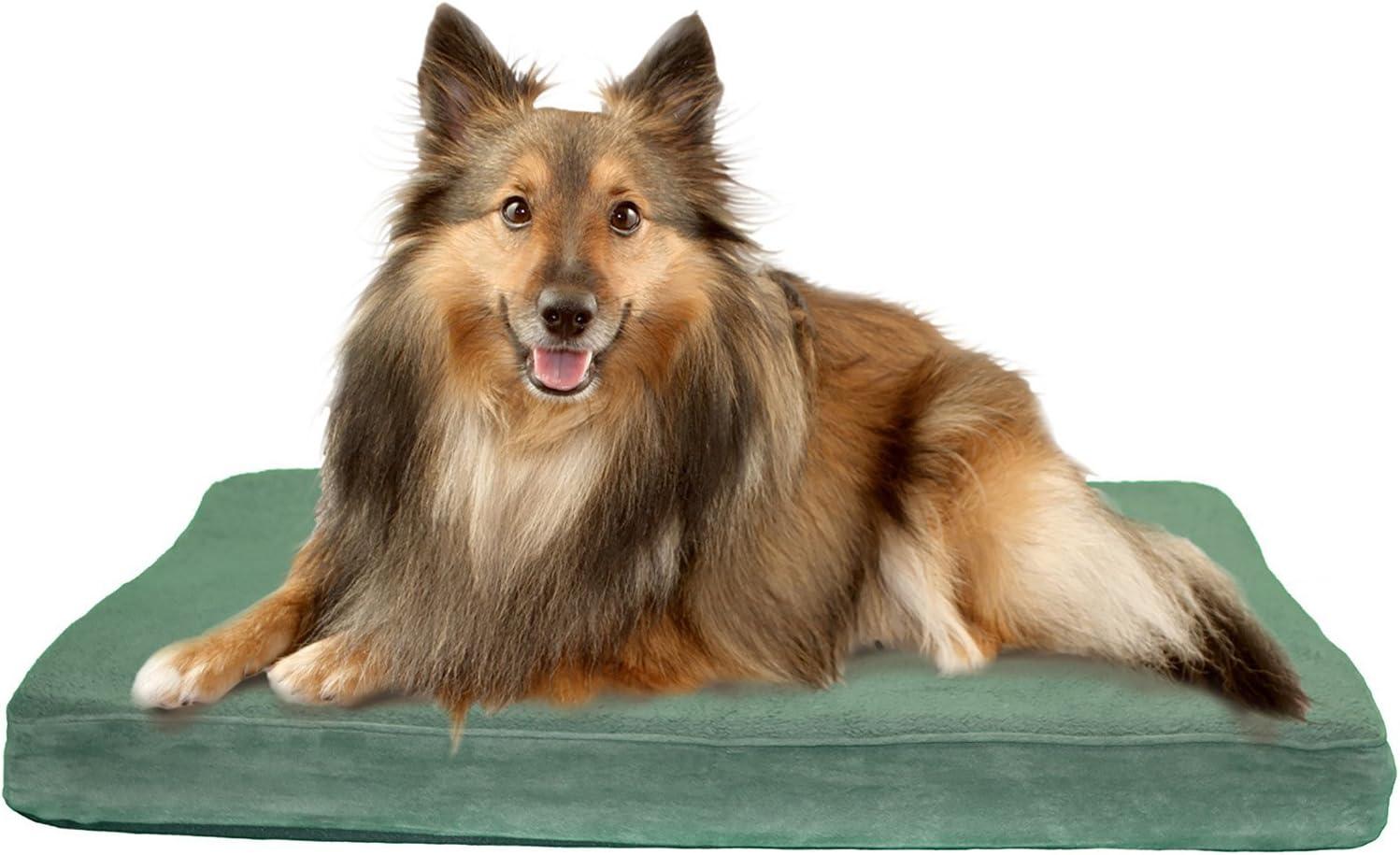 imageFurhaven Memory Foam Dog Bed for Large Dogs w Removable Washable Cover For Dogs Up to 95 lbs Ultra Plush Faux Fur ampamp Suede Mattress Chocolate JumboXLTerry Suede Camel