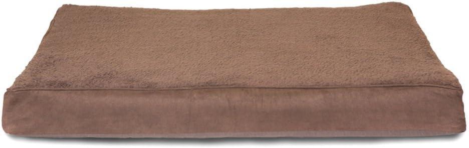 imageFurhaven Memory Foam Dog Bed for Large Dogs w Removable Washable Cover For Dogs Up to 95 lbs Ultra Plush Faux Fur ampamp Suede Mattress Chocolate JumboXLTerry Suede Espresso
