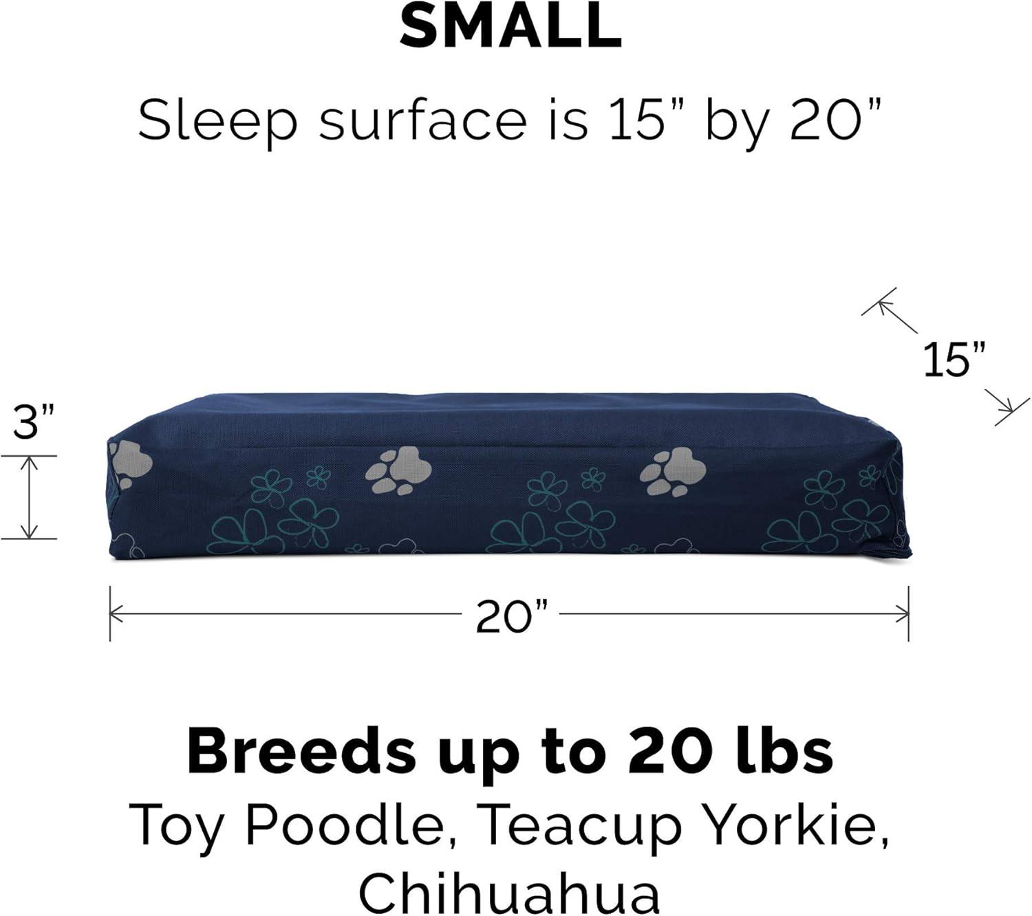imageFurhaven Memory Foam Dog Bed for Large Dogs w Removable Washable Cover For Dogs Up to 95 lbs Ultra Plush Faux Fur ampamp Suede Mattress Chocolate JumboXLWaterResistant Garden Print Lapis Blue