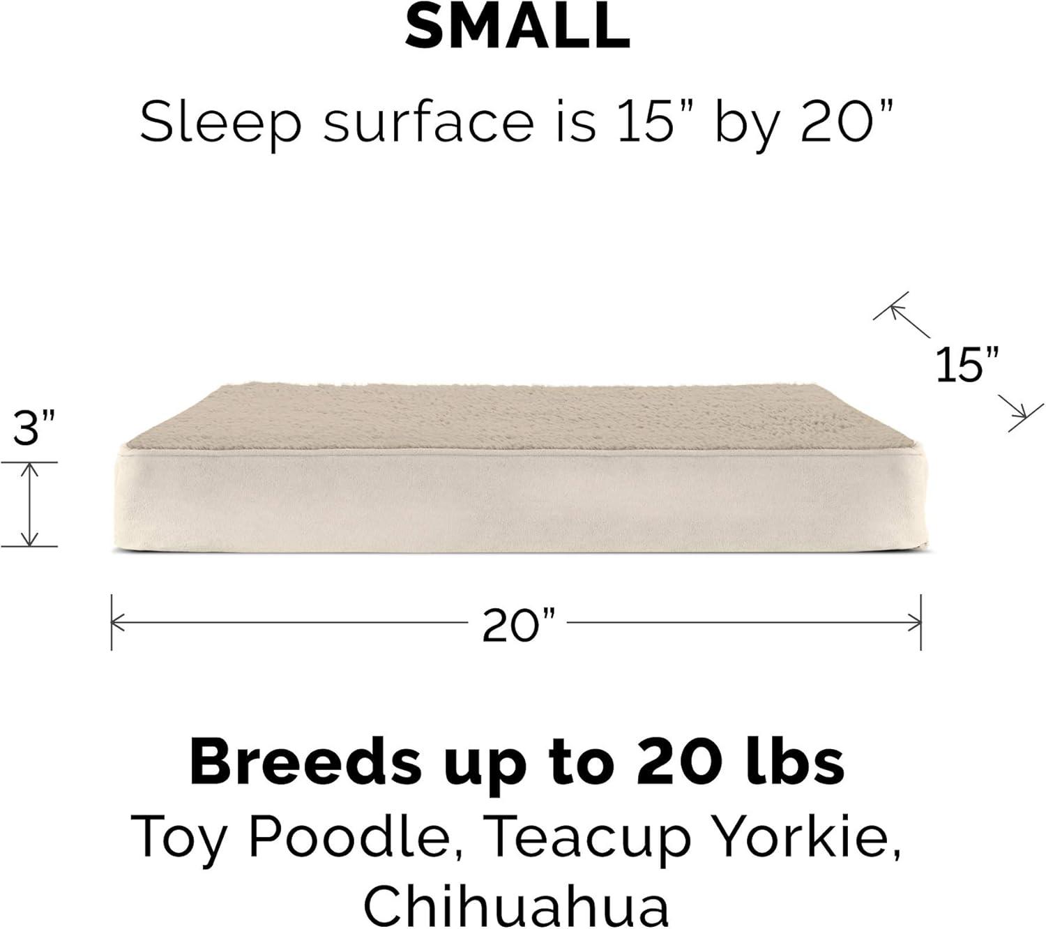 imageFurhaven Memory Foam Dog Bed for Large Dogs w Removable Washable Cover For Dogs Up to 95 lbs Ultra Plush Faux Fur ampamp Suede Mattress Chocolate JumboXLTerry Suede Clay