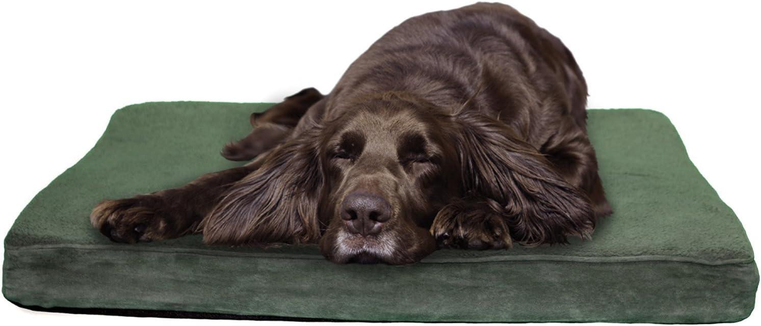 imageFurhaven Memory Foam Dog Bed for Large Dogs w Removable Washable Cover For Dogs Up to 95 lbs Ultra Plush Faux Fur ampamp Suede Mattress Chocolate JumboXLTerry Suede Espresso