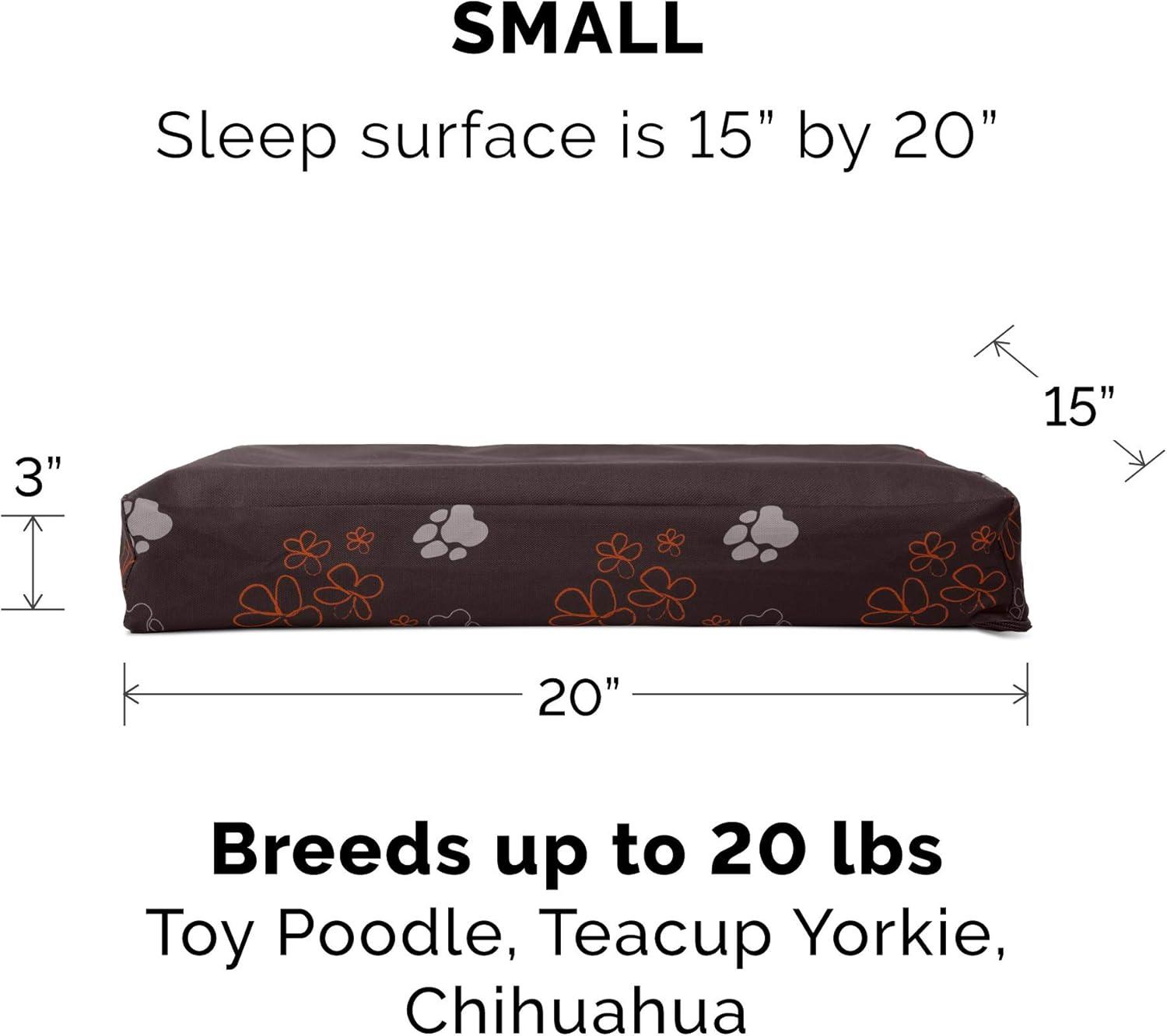 imageFurhaven Memory Foam Dog Bed for Large Dogs w Removable Washable Cover For Dogs Up to 95 lbs Ultra Plush Faux Fur ampamp Suede Mattress Chocolate JumboXLWaterResistant Garden Print Bark Brown
