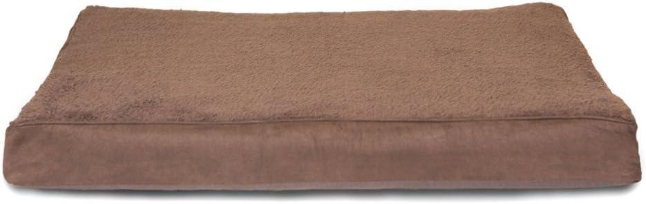 imageFurhaven Memory Foam Dog Bed for Large Dogs w Removable Washable Cover For Dogs Up to 95 lbs Ultra Plush Faux Fur ampamp Suede Mattress Chocolate JumboXLTerry Suede Espresso