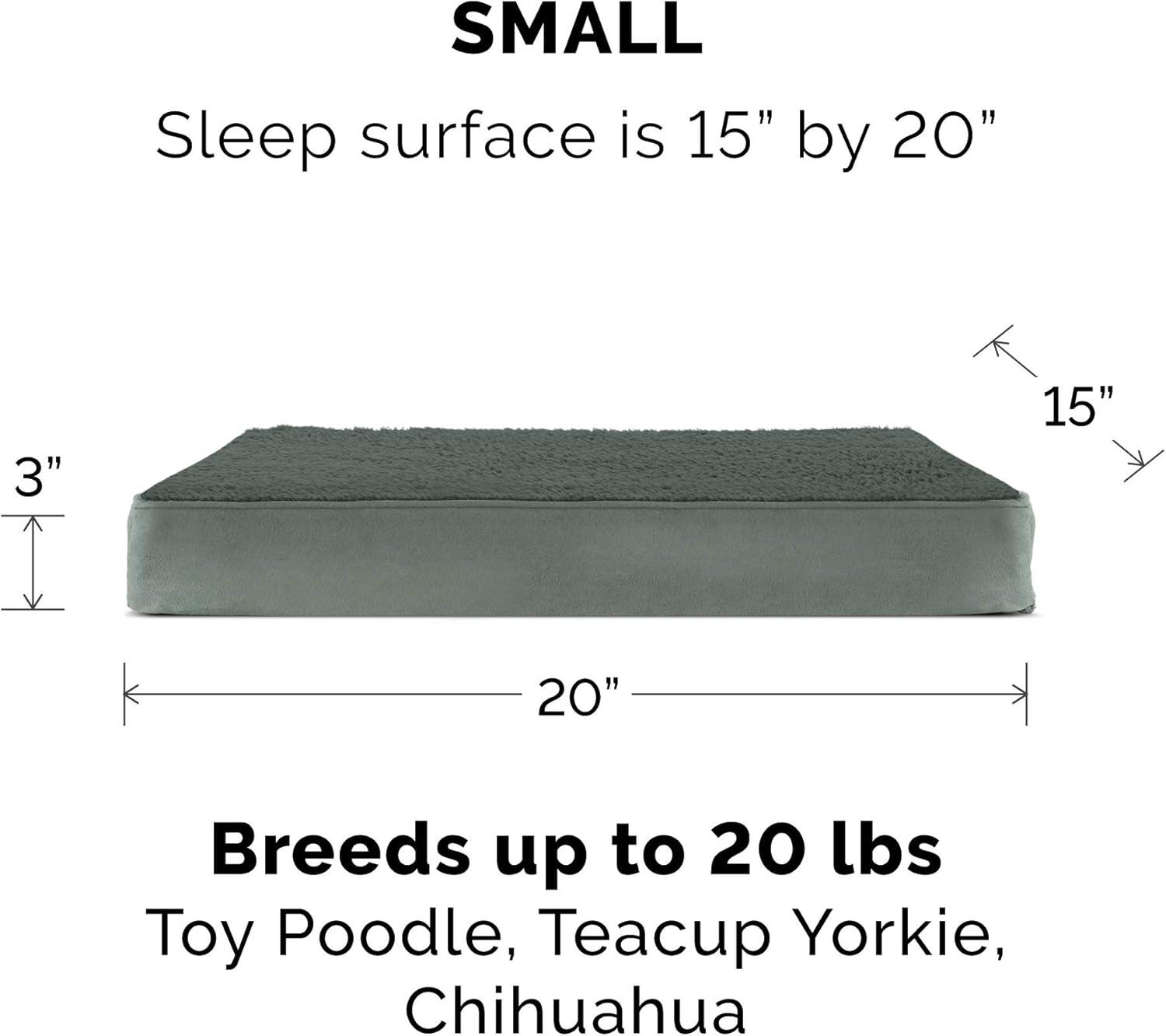 imageFurhaven Memory Foam Dog Bed for Large Dogs w Removable Washable Cover For Dogs Up to 95 lbs Ultra Plush Faux Fur ampamp Suede Mattress Chocolate JumboXLTerry Suede Forest