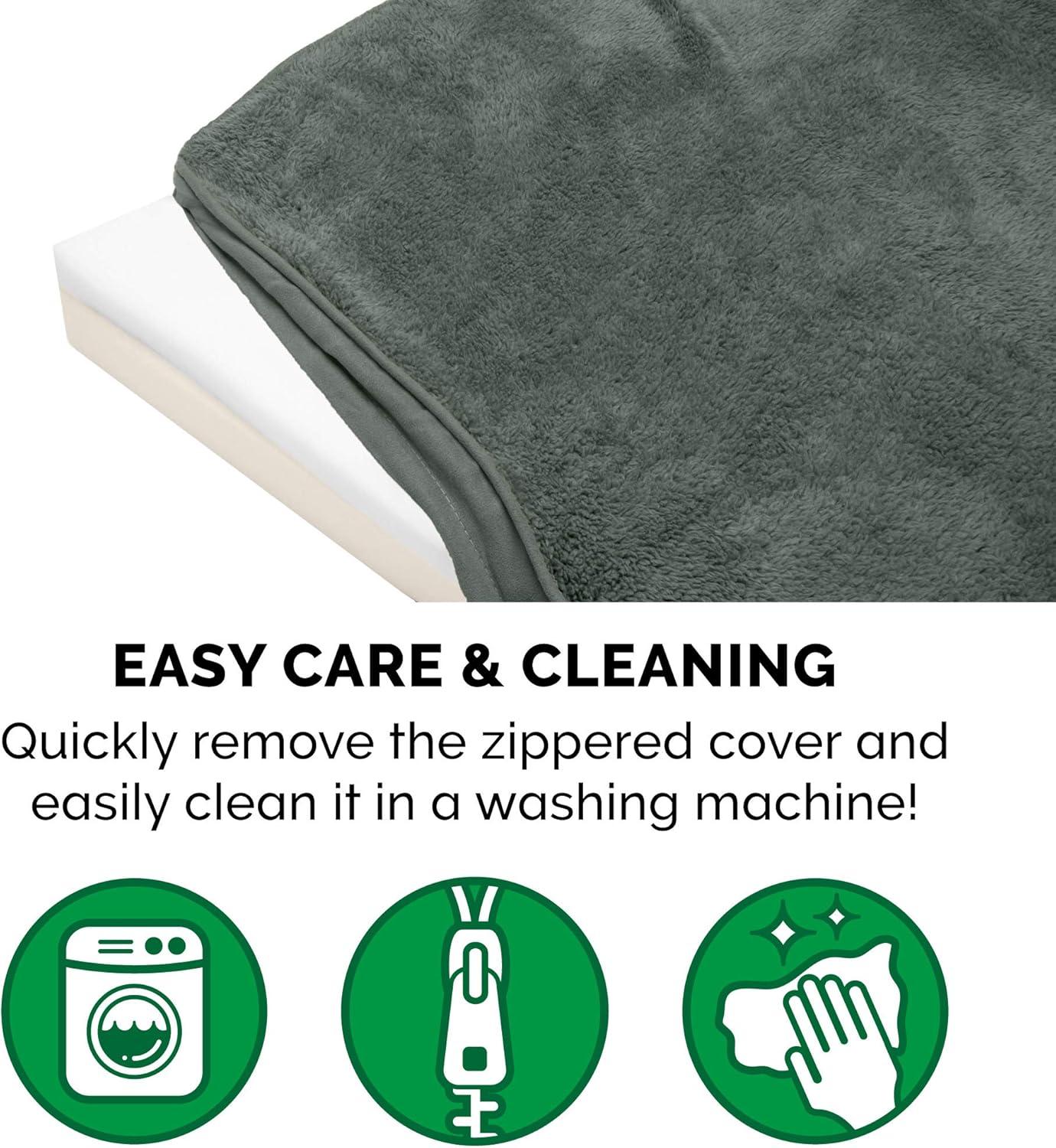 imageFurhaven Memory Foam Dog Bed for Large Dogs w Removable Washable Cover For Dogs Up to 95 lbs Ultra Plush Faux Fur ampamp Suede Mattress Chocolate JumboXLTerry Suede Forest