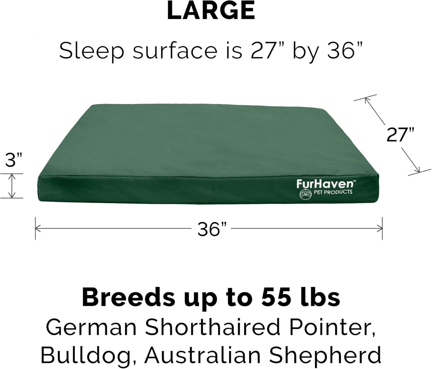 imageFurhaven WaterResistant Memory Foam Dog Bed for Large Dogs w Removable Quilt Top ampamp Washable Cover For Dogs Up to 95 lbs IndoorOutdoor Quilt Top Convertible Mattress Gray JumboXLWaterResistant Logo Print Forest