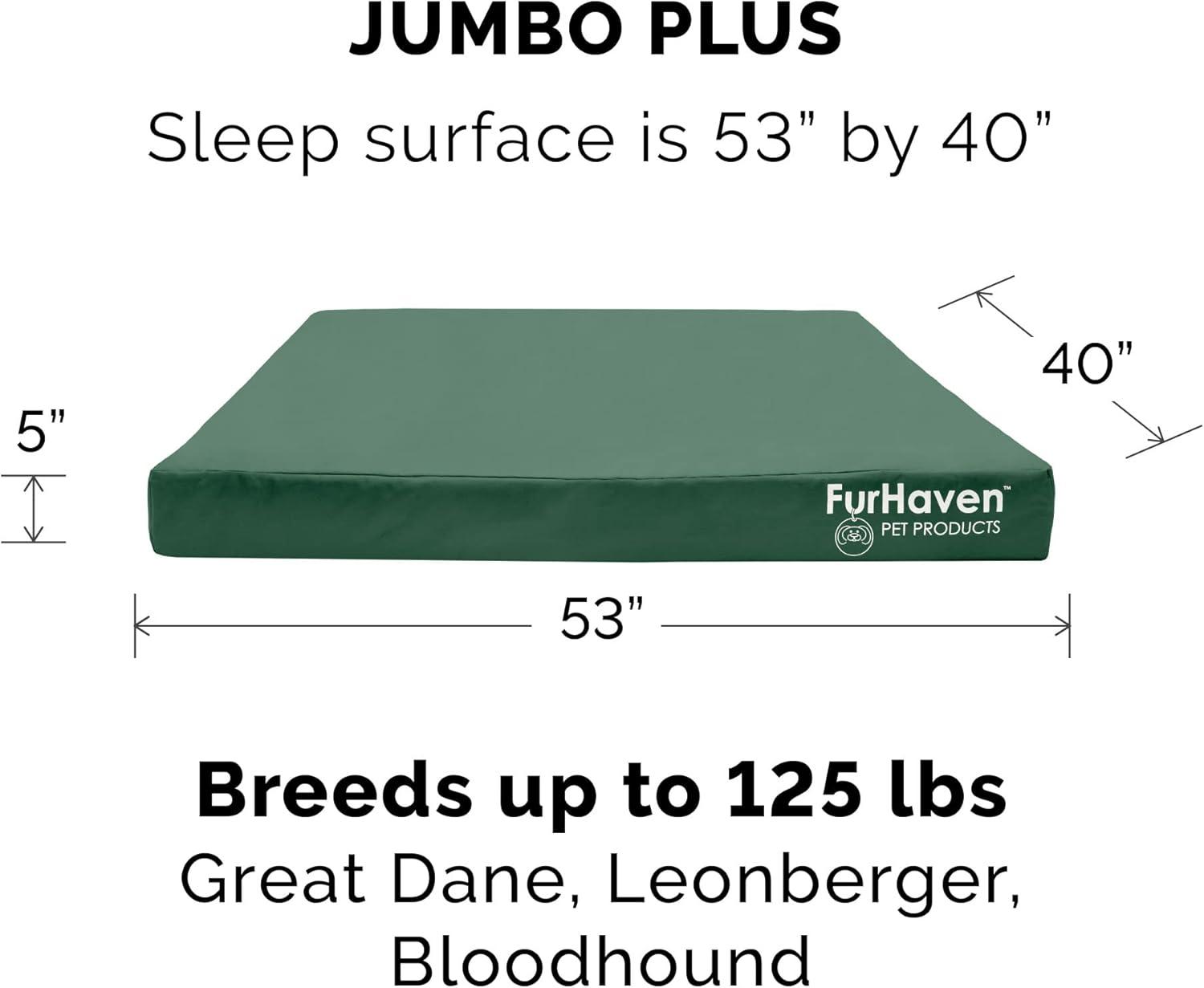imageFurhaven WaterResistant Memory Foam Dog Bed for Large Dogs w Removable Quilt Top ampamp Washable Cover For Dogs Up to 95 lbs IndoorOutdoor Quilt Top Convertible Mattress Gray JumboXLWaterResistant Logo Print Forest
