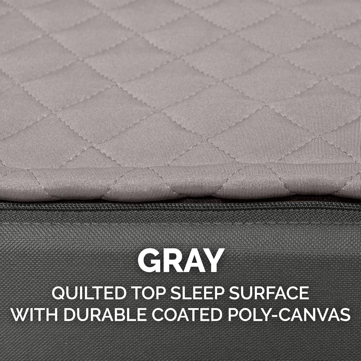 imageFurhaven WaterResistant Memory Foam Dog Bed for Large Dogs w Removable Quilt Top ampamp Washable Cover For Dogs Up to 95 lbs IndoorOutdoor Quilt Top Convertible Mattress Gray JumboXLConvertible Quilt Top Gray
