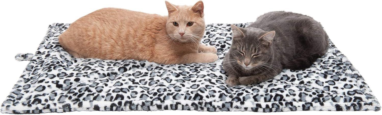 imageFurhaven ThermaNAP SelfWarming Cat Bed for Indoor Cats ampamp Small Dogs Washable ampamp Reflects Body Heat Quilted Faux Fur Reflective Bed Mat Leopard SmallSnow Leopard