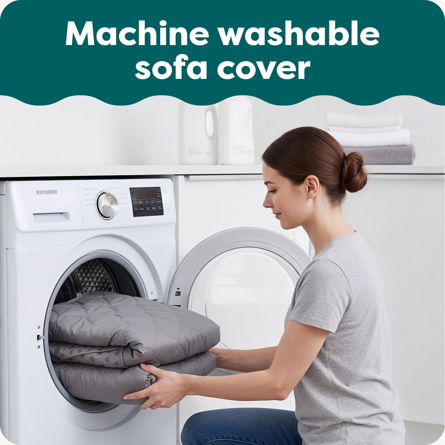 imageFurhaven WaterResistant ampamp Reversible Chair Cover Protector for Dogs Cats ampamp Children TwoTone Pinsonic Quilted Living Room Furniture Cover GrayMist ChairGrayMist