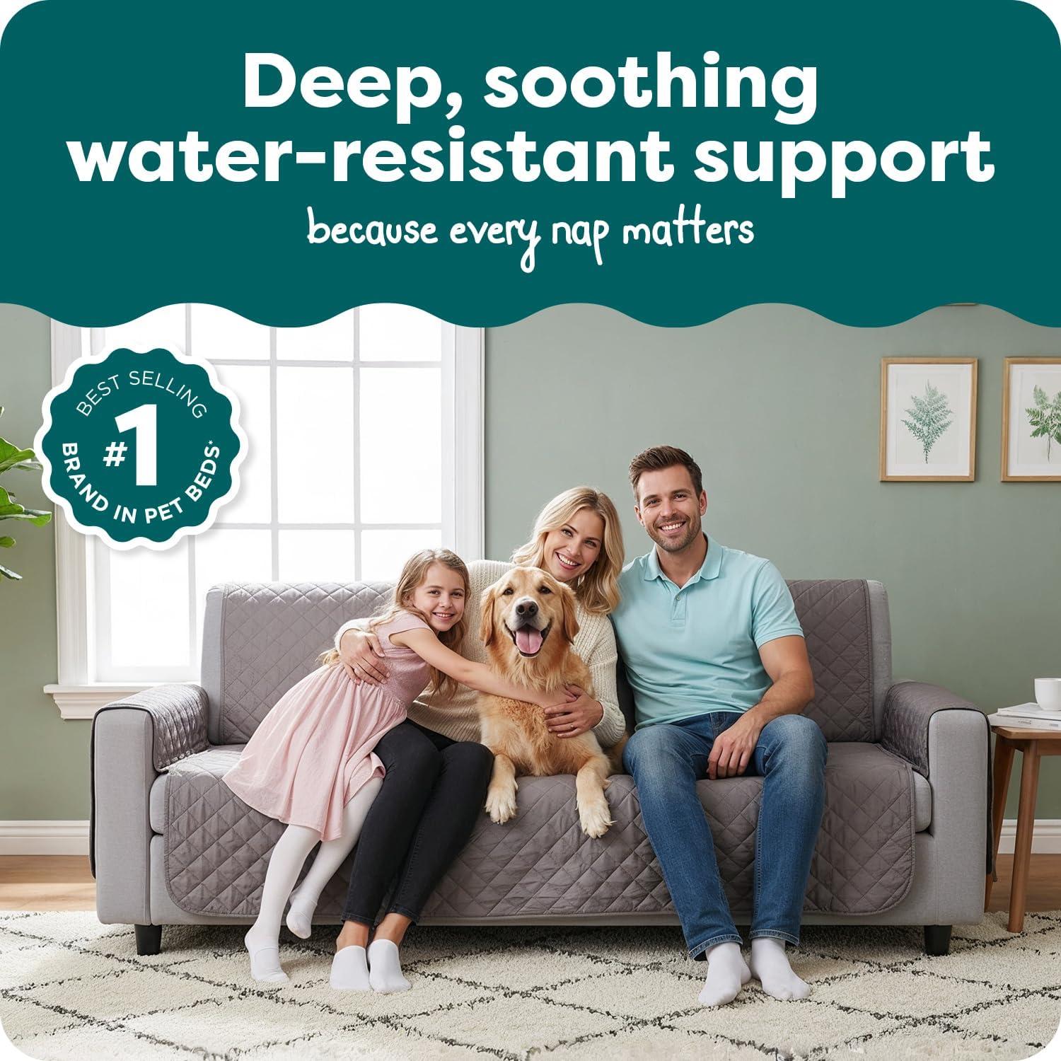 imageFurhaven WaterResistant ampamp Reversible Chair Cover Protector for Dogs Cats ampamp Children TwoTone Pinsonic Quilted Living Room Furniture Cover GrayMist ChairGrayMist