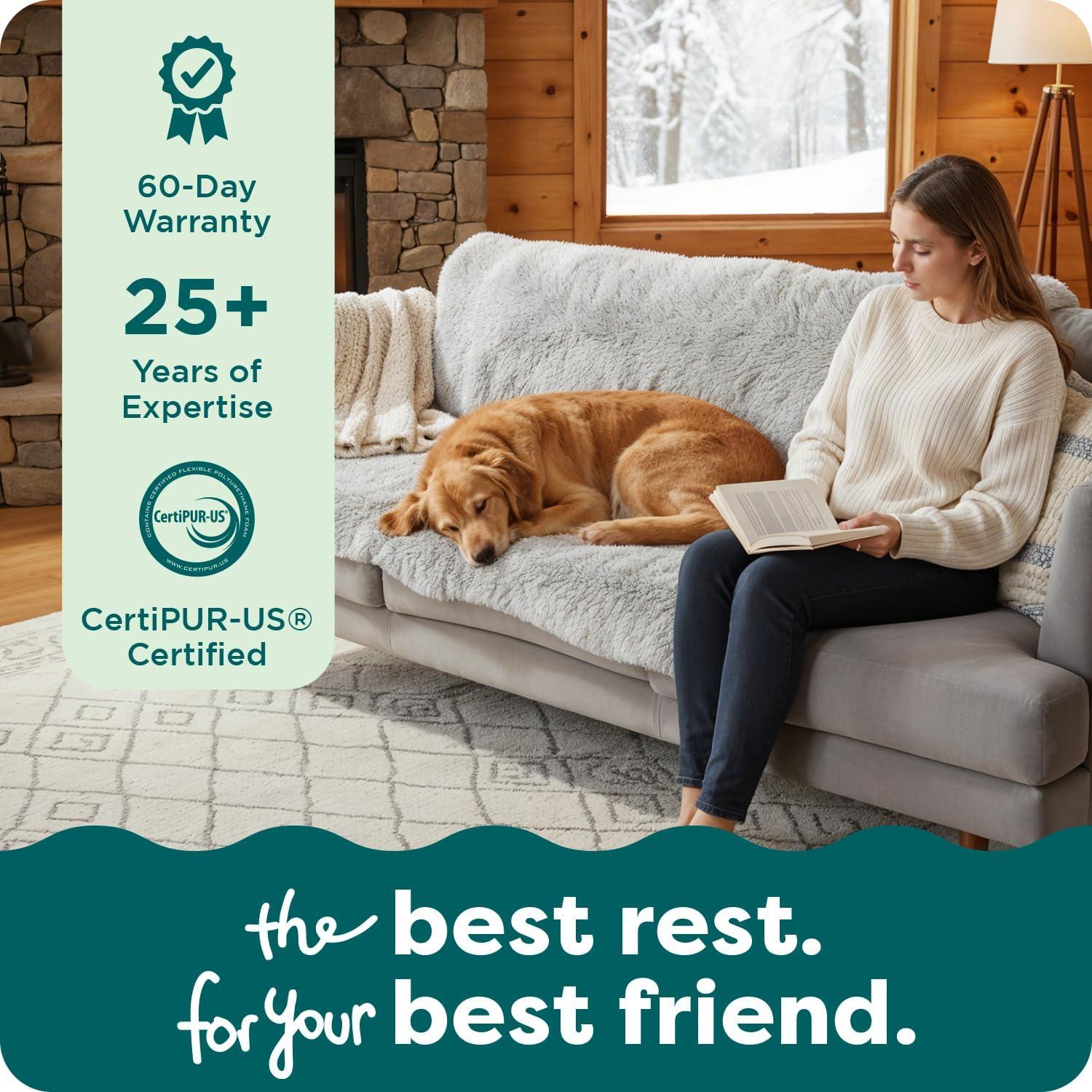 imageFurHaven Waterproof Throw Blanket for Dogs ampamp Indoor Cats Reversible Protective Pet Blanket Extra Large Long Faux Fur ampamp Velvet Driftwood