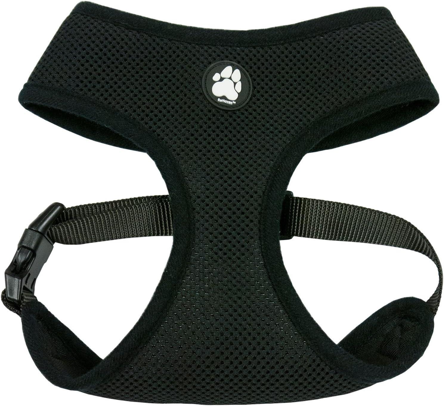 imageFurhaven Adjustable Padded Mesh Dog Harness Black Large
