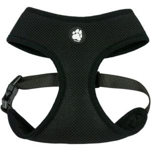 Furhaven Adjustable Padded Mesh Dog Harness – Black, Large